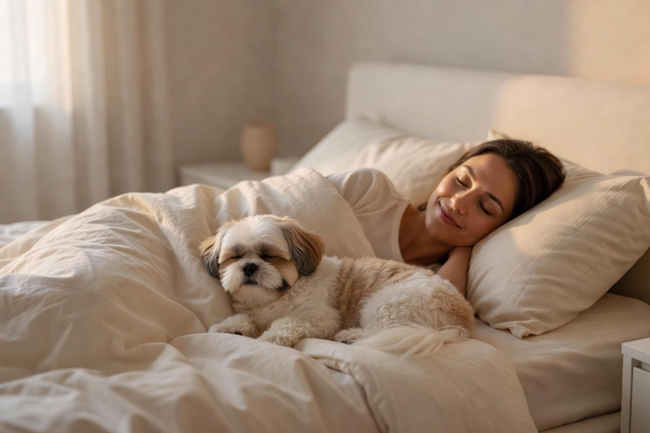 Czy shih tzu może spać w łóżku z opiekunem?