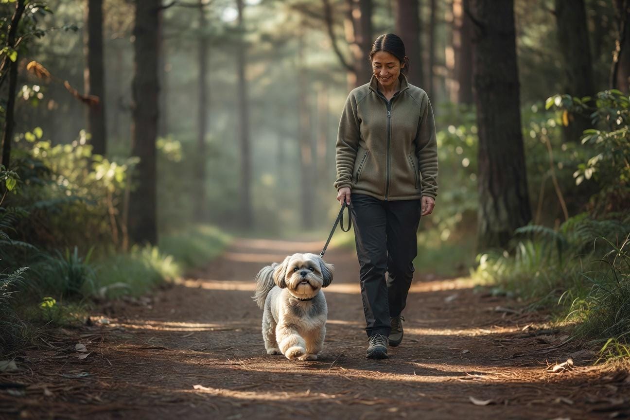 Czy shih tzu nadają się na dłuższe wycieczki i spacery