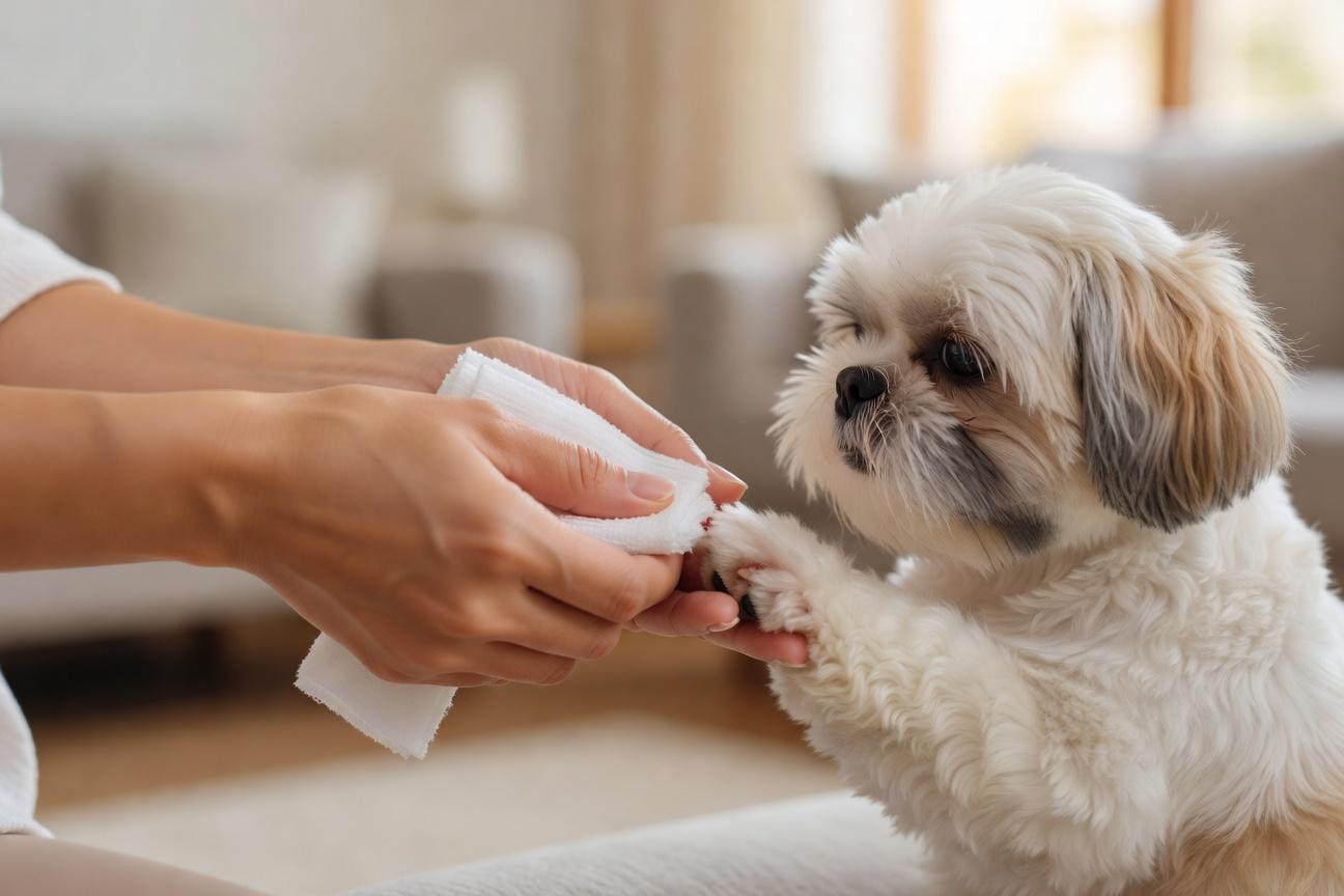 Jak bezstresowo obcinać pazury shih tzu w domu