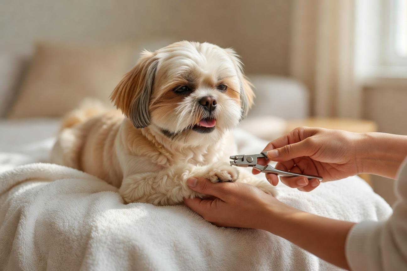 Jak bezstresowo obcinać pazury shih tzu w domu