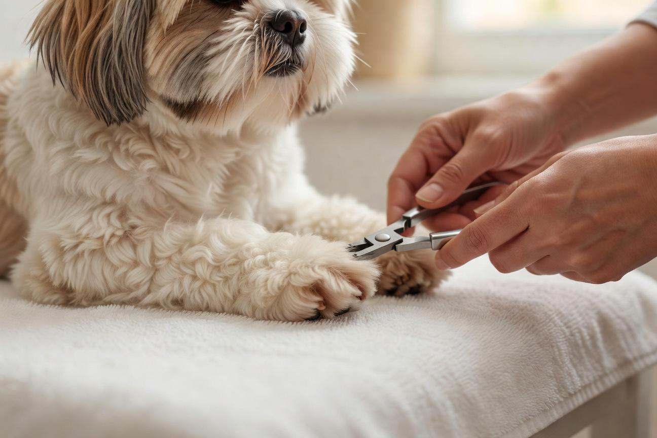 Jak bezstresowo obcinać pazury shih tzu w domu