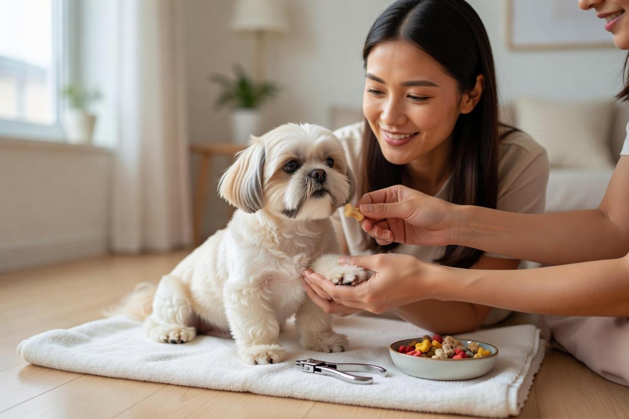 Jak bezstresowo obcinać pazury shih tzu w domu