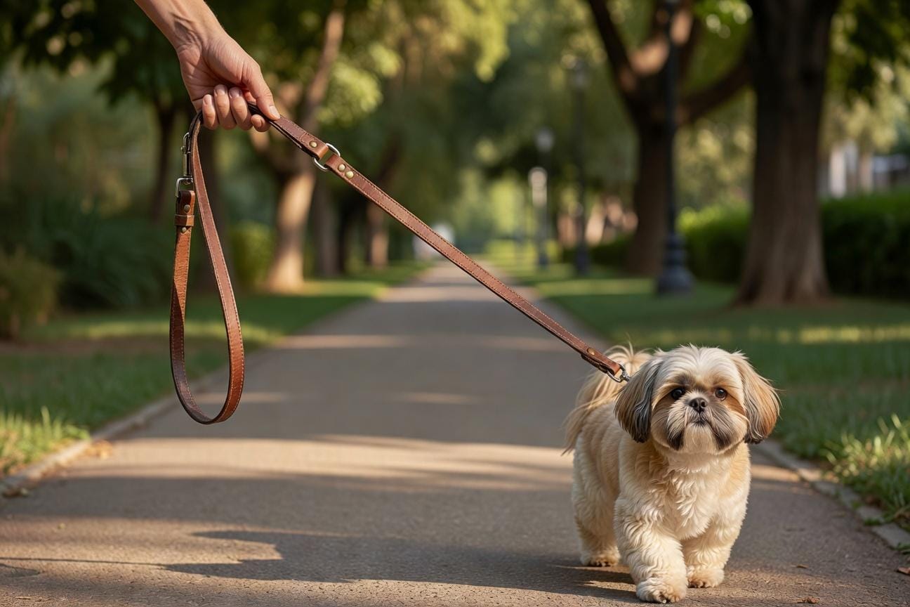Jak oduczyć shih tzu ciągnięcia na smyczy
