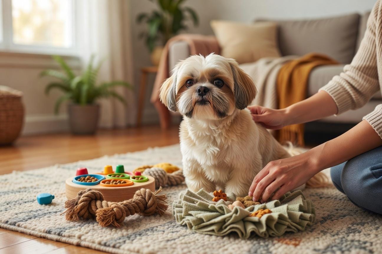 Kompleksowa stymulacja umysłowa shih tzu w domu