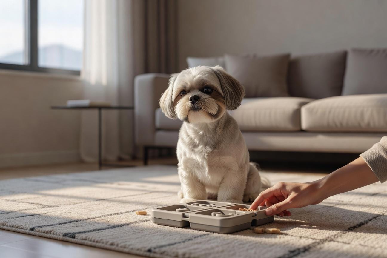 Kompleksowa stymulacja umysłowa shih tzu w domu