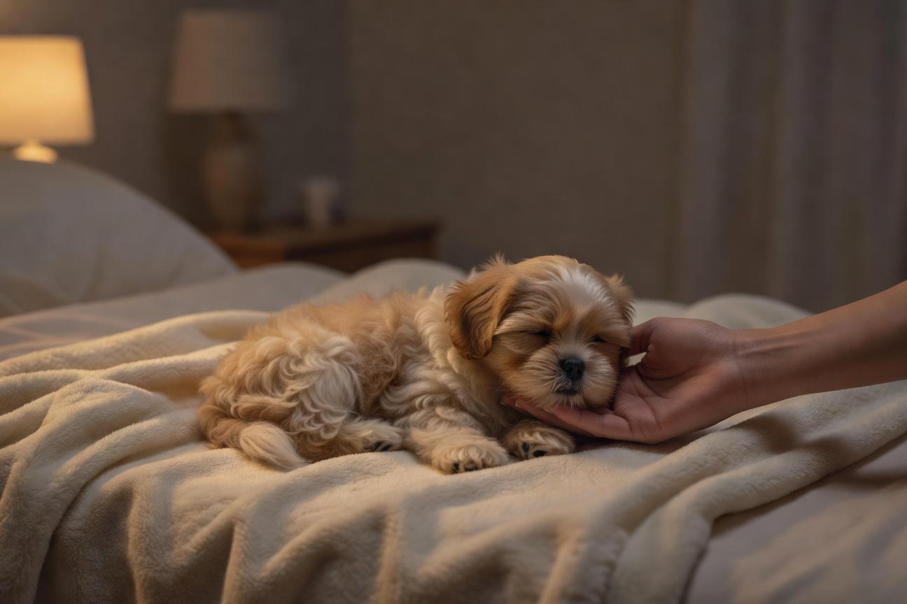 Pierwsza noc szczeniaka shih tzu w nowym domu