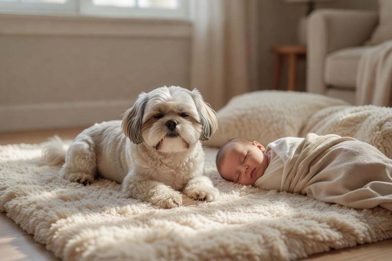 Shih tzu z niemowlęciem w domu – bezpieczeństwo i relacja