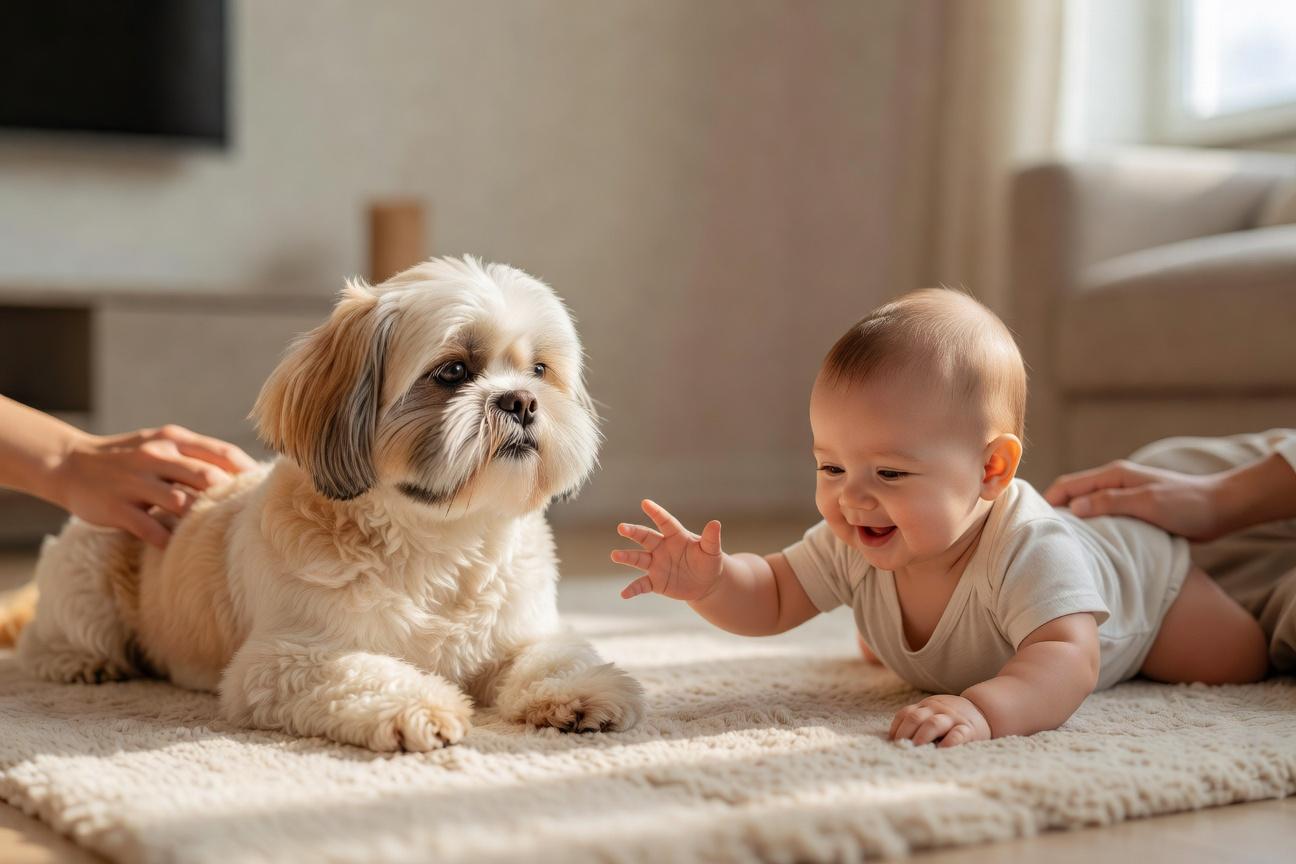 Shih tzu z niemowlęciem w domu – bezpieczeństwo i relacja