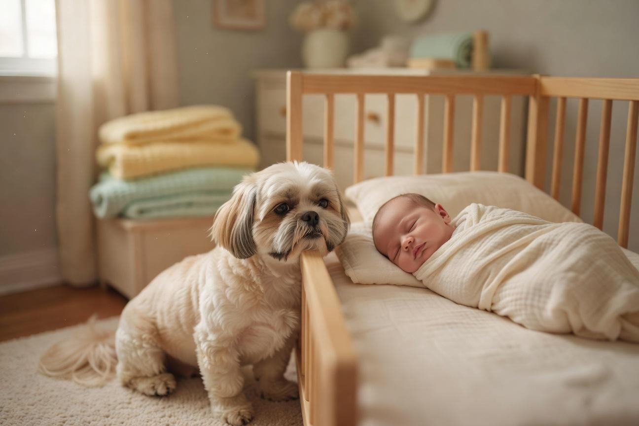 Shih tzu z niemowlęciem w domu – bezpieczeństwo i relacja