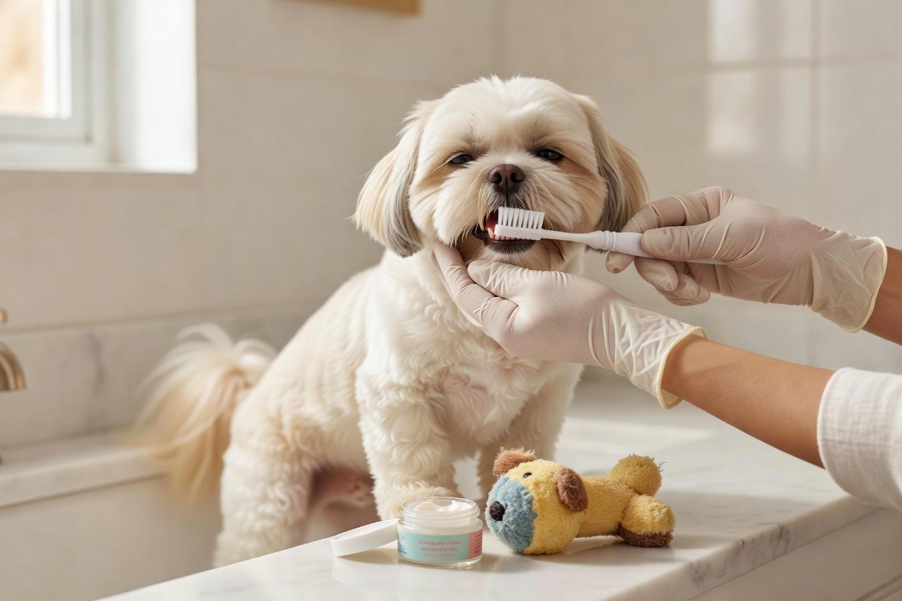 Szczotkowanie zębów u shih tzu i higiena jamy ustnej