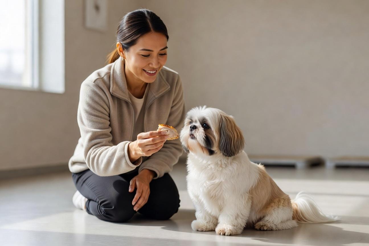 Szkolenie szczeniaka shih tzu: zasady, komendy, rutyna