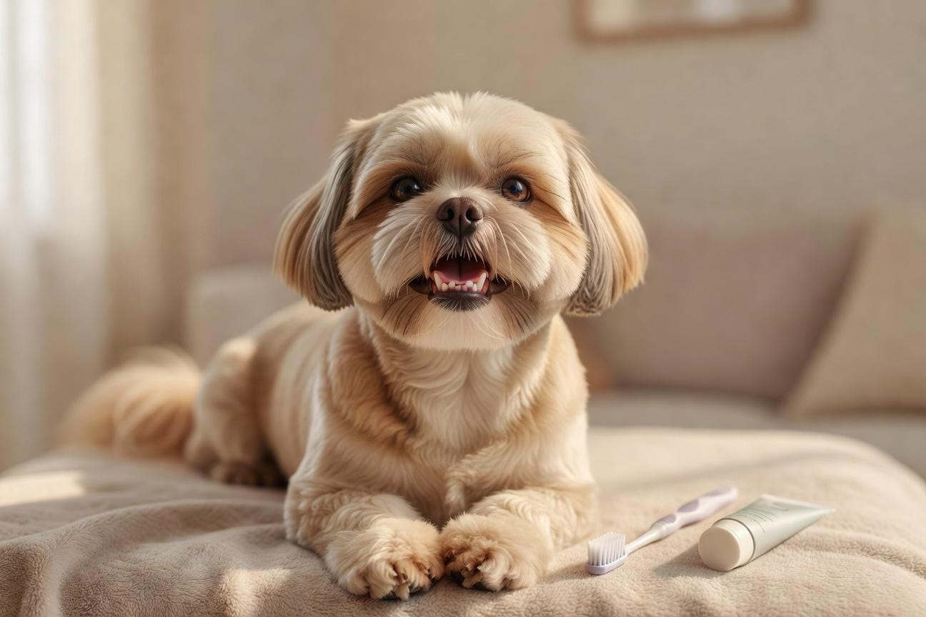 Zapobieganie kamieniowi nazębnemu u shih tzu