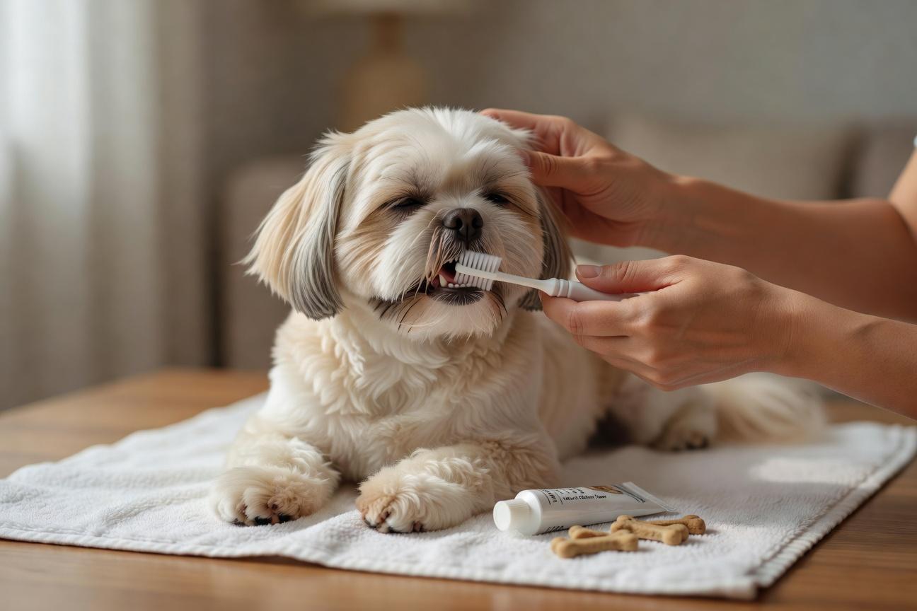 Zapobieganie kamieniowi nazębnemu u shih tzu