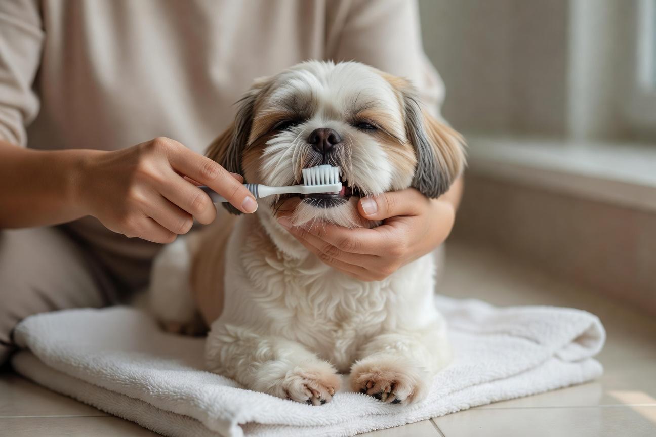 Zapobieganie kamieniowi nazębnemu u shih tzu